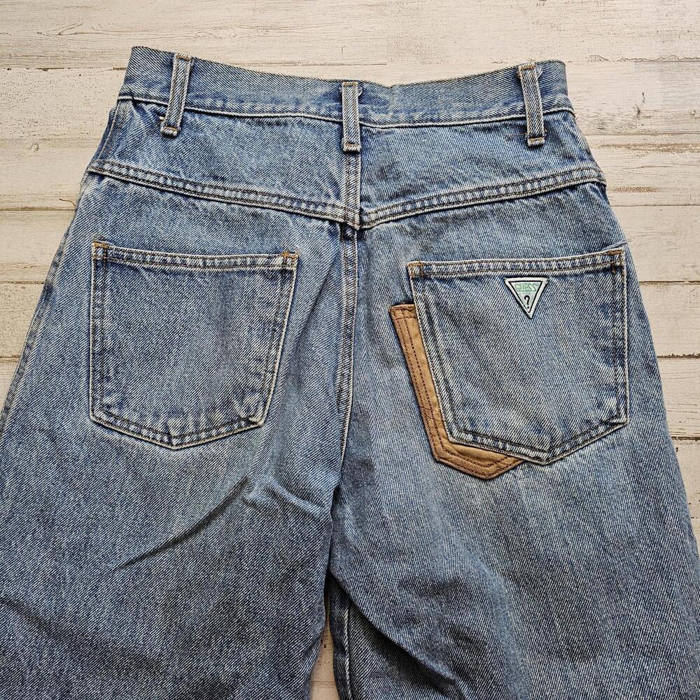 Vintage Guess Jeans Button Fly Georges Marciano Tapered 10206 High Waist 26